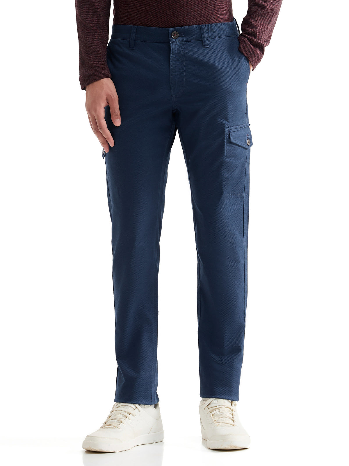 Slim Fit Cotton Stretch Trouser - Gasoline t4option_2