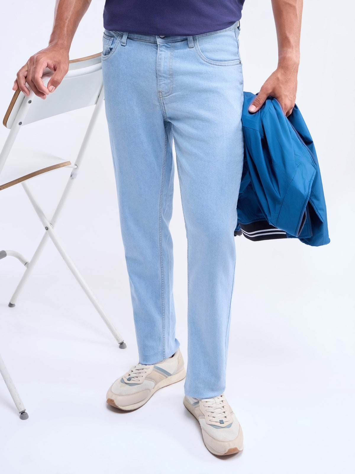 Slim Fit Cotton Stretch Jeans - Light Wash t4option_0