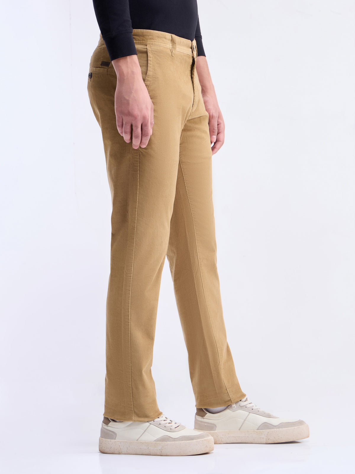 Slim Fit Cotton Stretch Trouser - Brit Khaki t4option_3