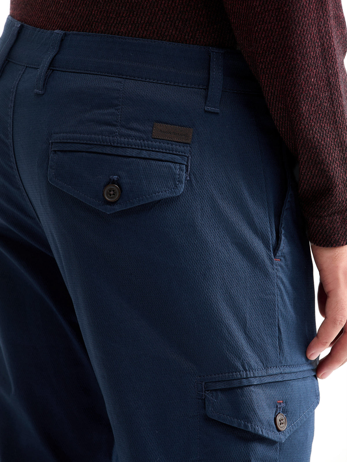 Slim Fit Cotton Stretch Trouser - Gasoline t4option_2