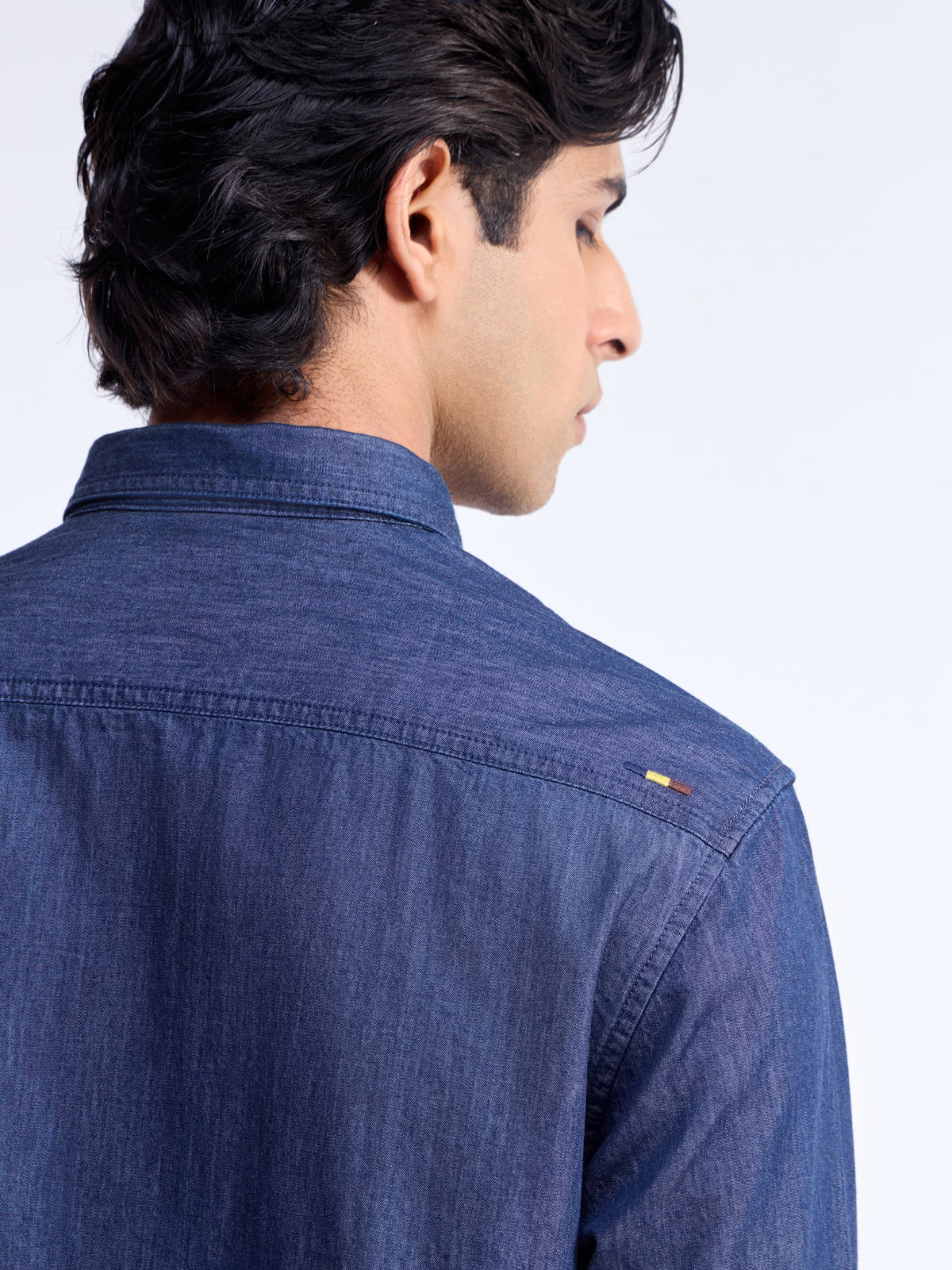 Indigo Solid Regular Fit Shirt - Indigo t4option_0