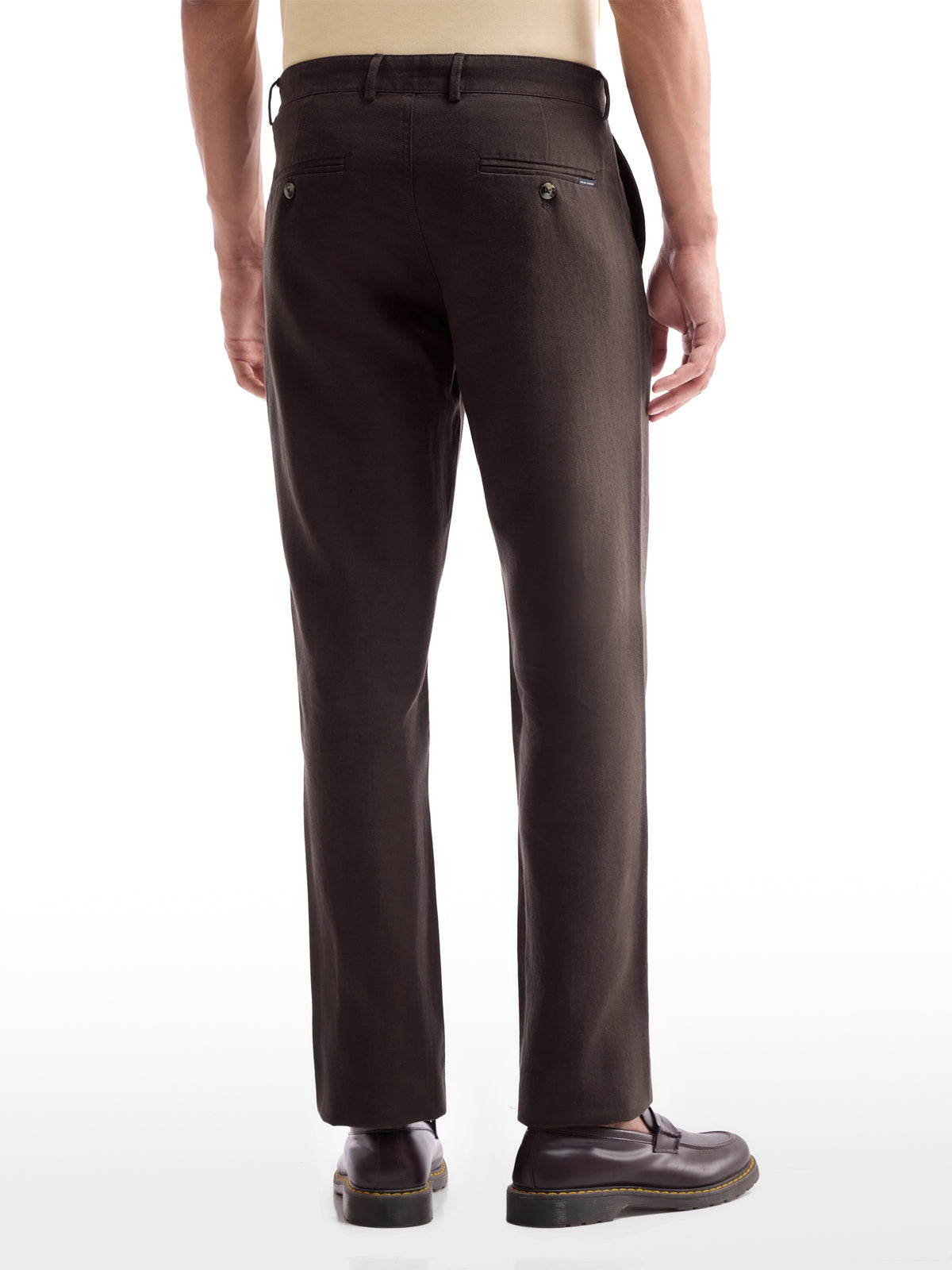 Solid Regular Fit Trousers - Dark Choco t4option_0