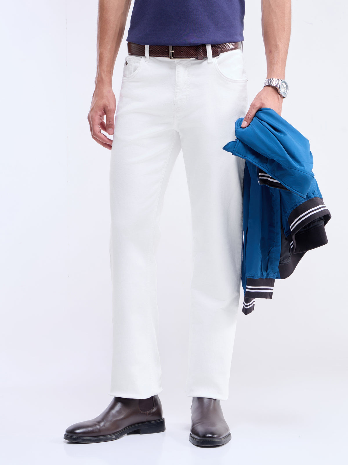 Regular Fit Jeans - White t4option_0