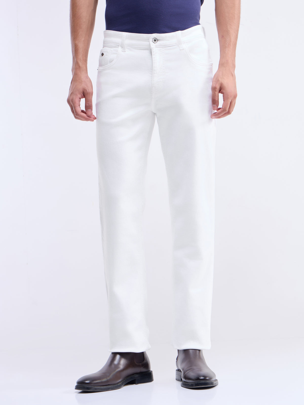 Regular Fit Jeans - White t4option_0