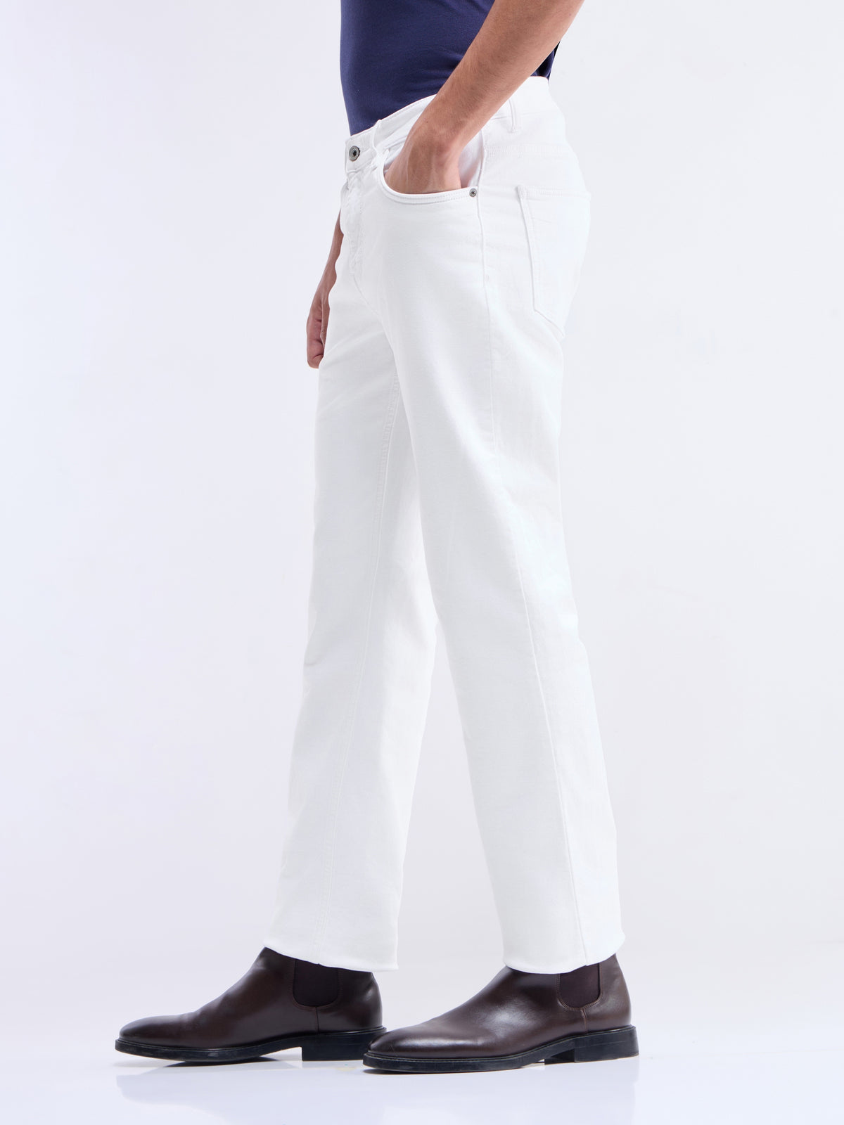 Regular Fit Jeans - White t4option_0