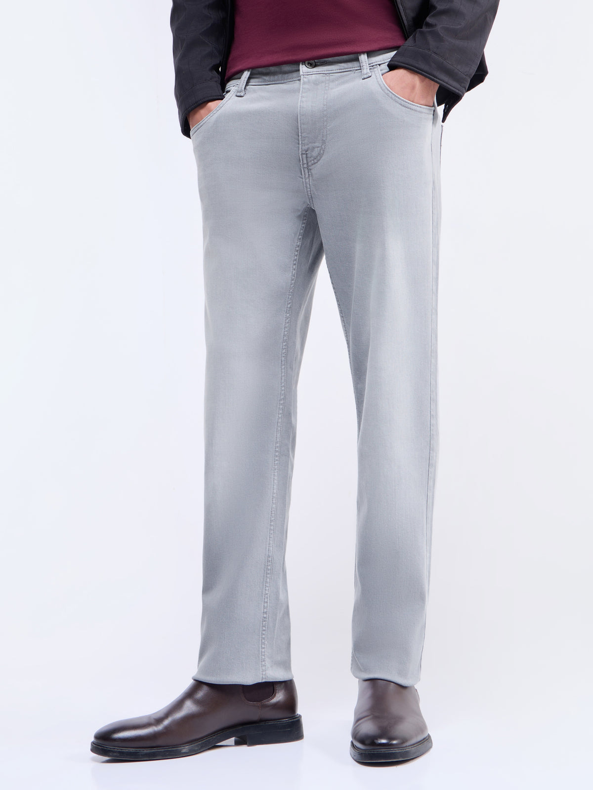 Slim Fit Jeans - Light Grey t4option_0