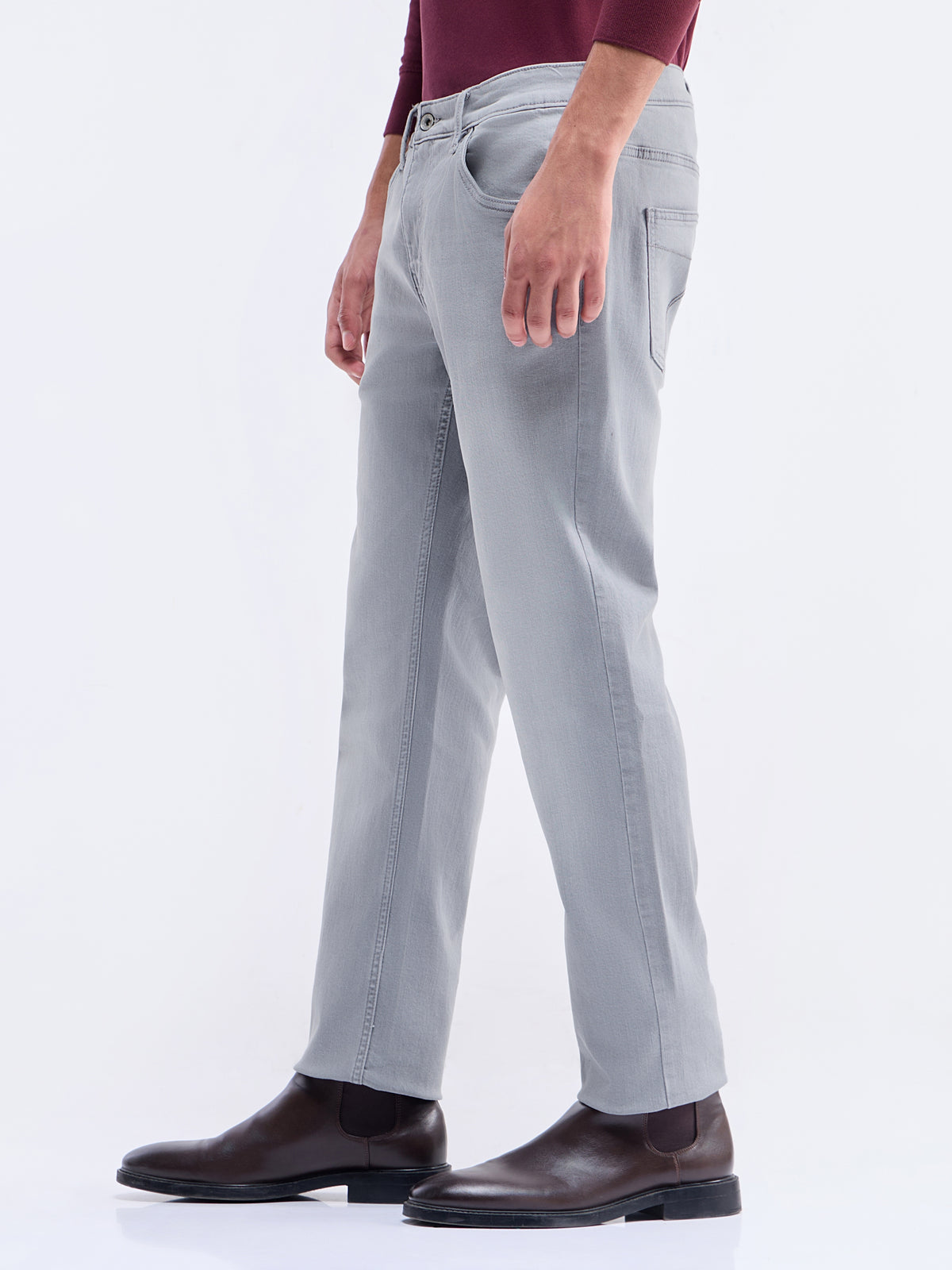 Slim Fit Jeans - Light Grey t4option_0
