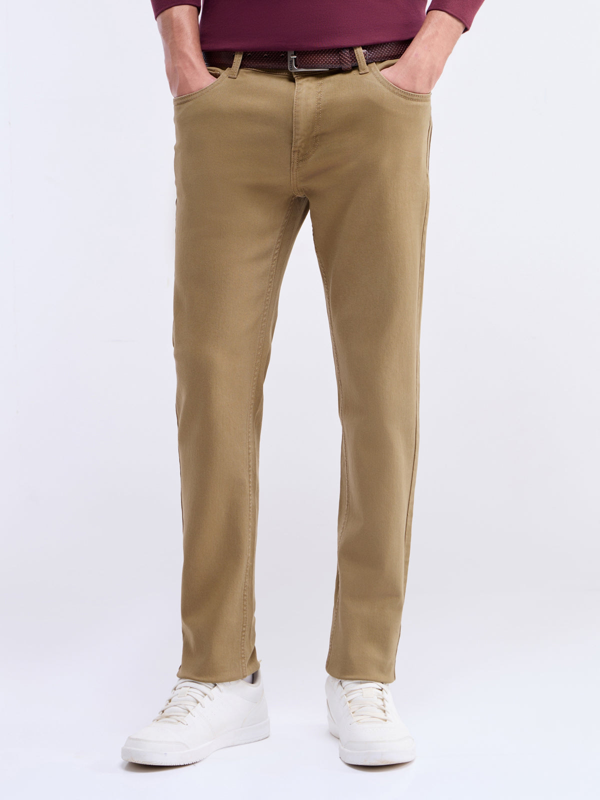 Slim Fit Jeans - Dark Khaki t4option_0