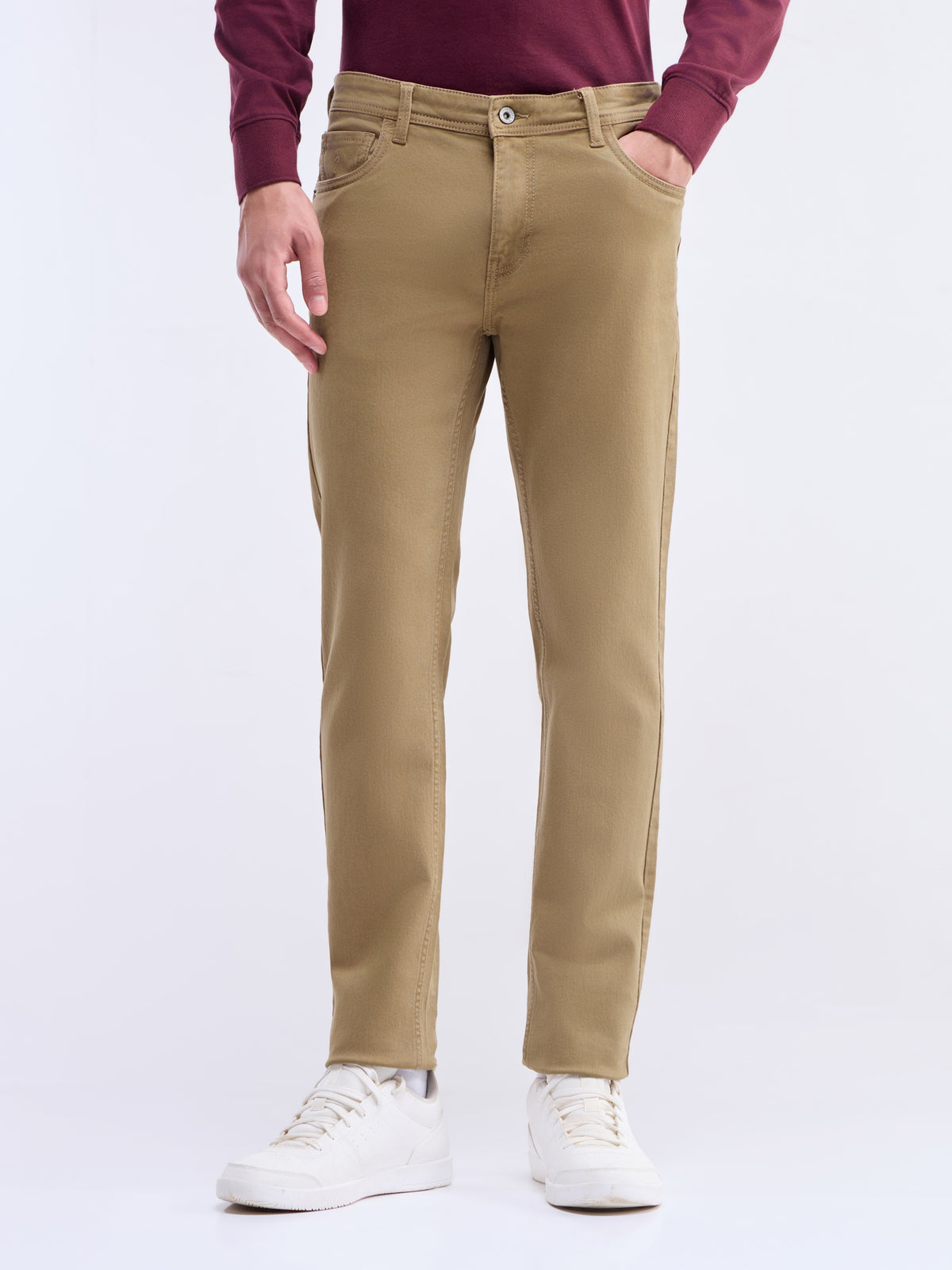 Slim Fit Jeans - Dark Khaki t4option_0