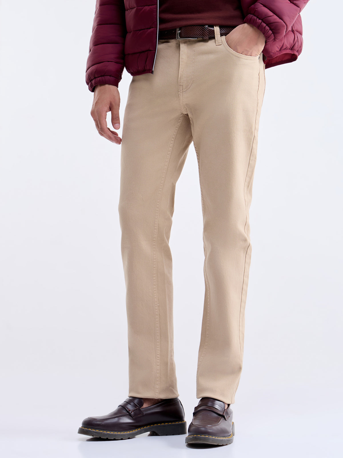 Slim Fit Jeans - Khaki t4option_1