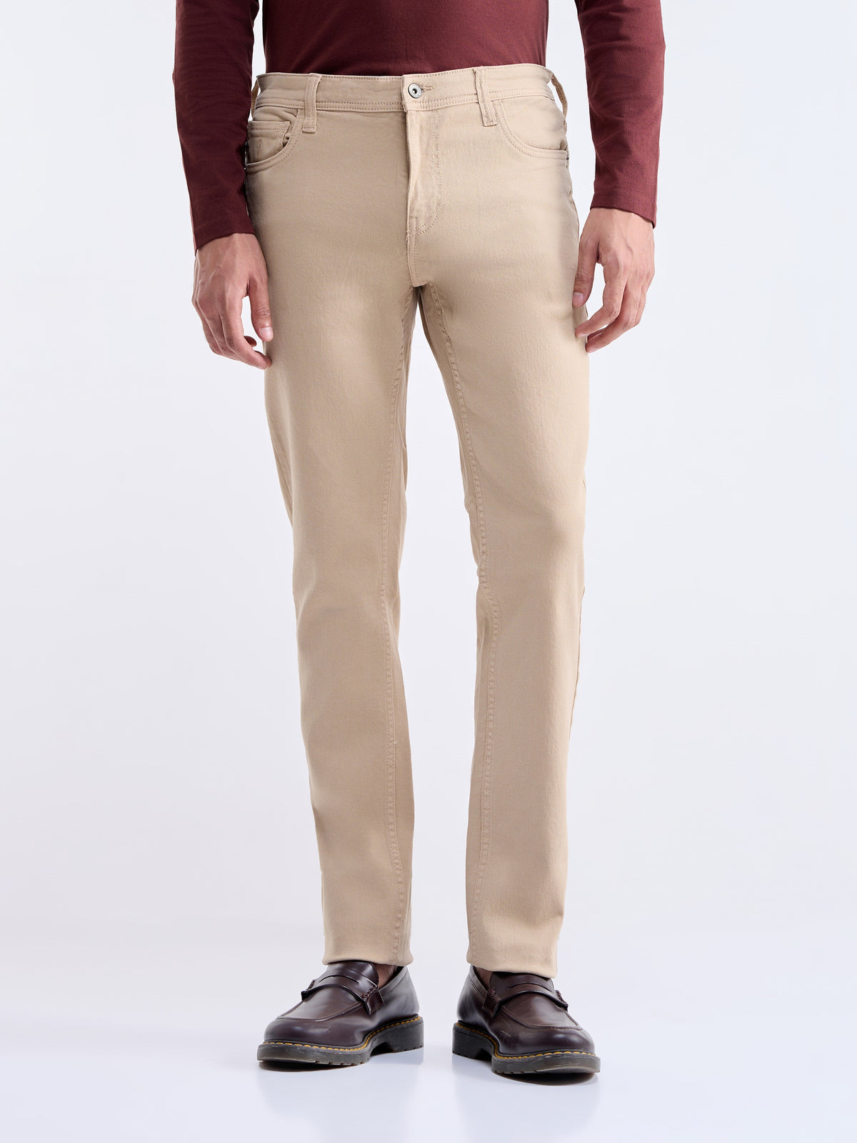 Slim Fit Jeans - Khaki t4option_1
