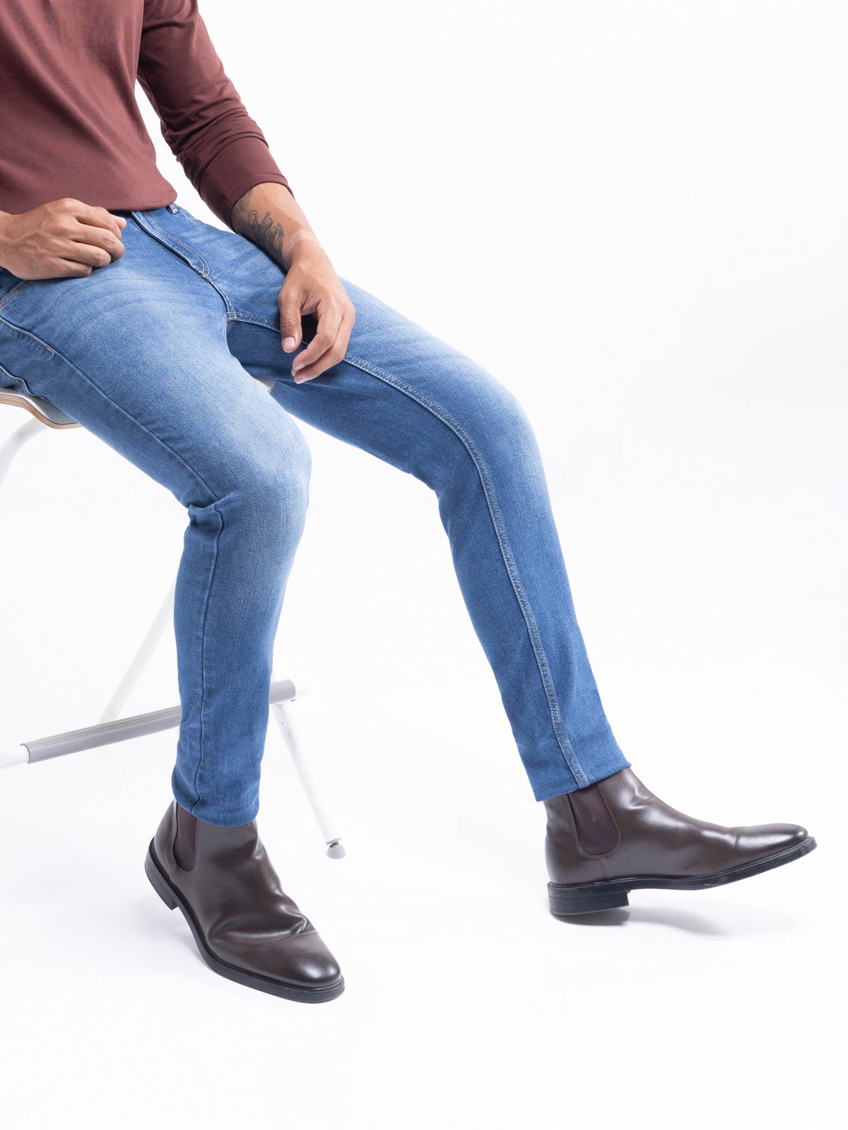 Skinny Fit Jeans - Light Wash t4option_0