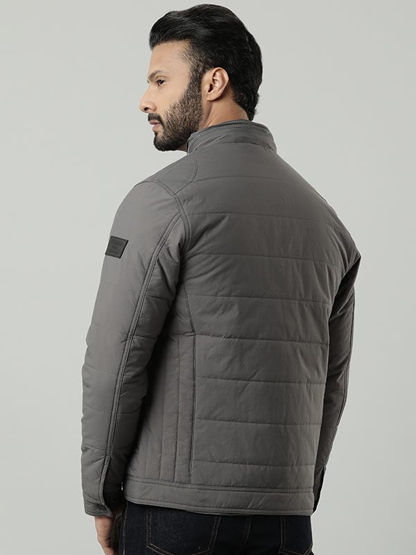 Buy INDIAN TERRAIN Black Mens Zip Through Neck Quilted Jacket | Shoppers  Stop