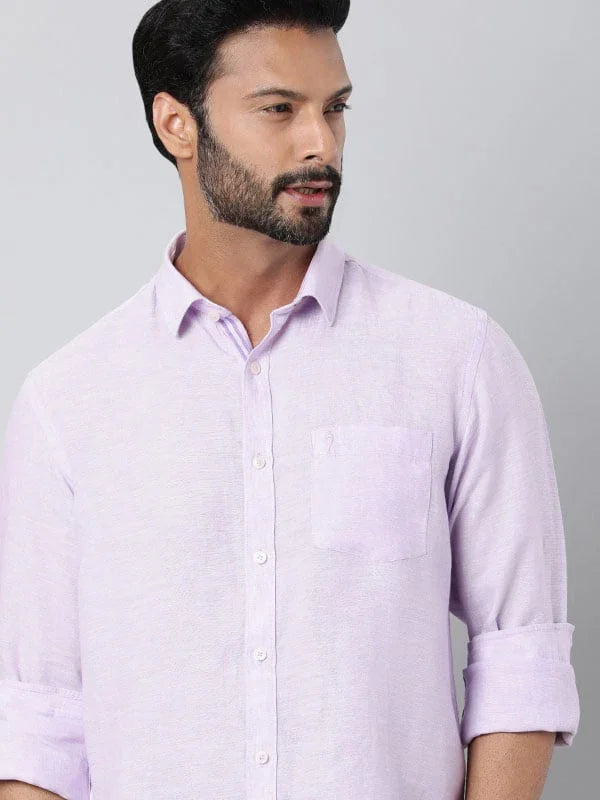 Men's Solid Full Sleeves Linen Shirt