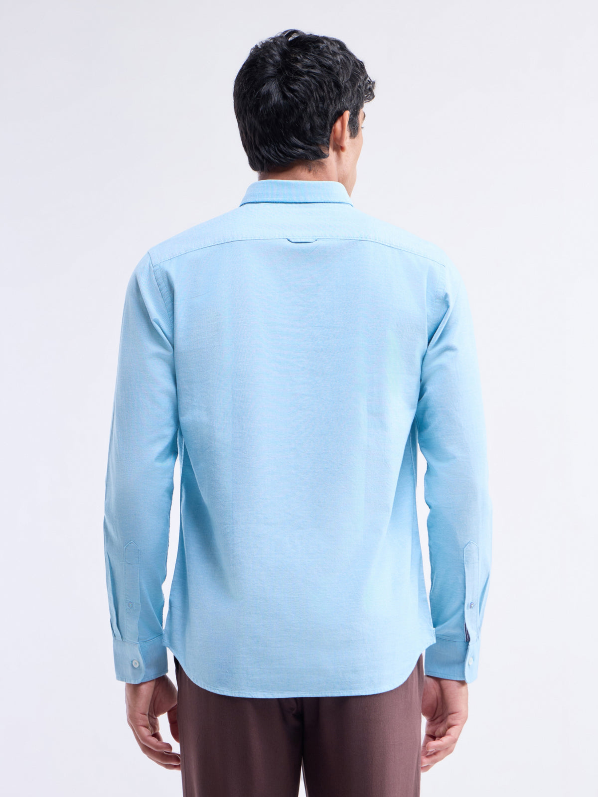 Solid Regular Fit Shirt - Aqua t4option_0