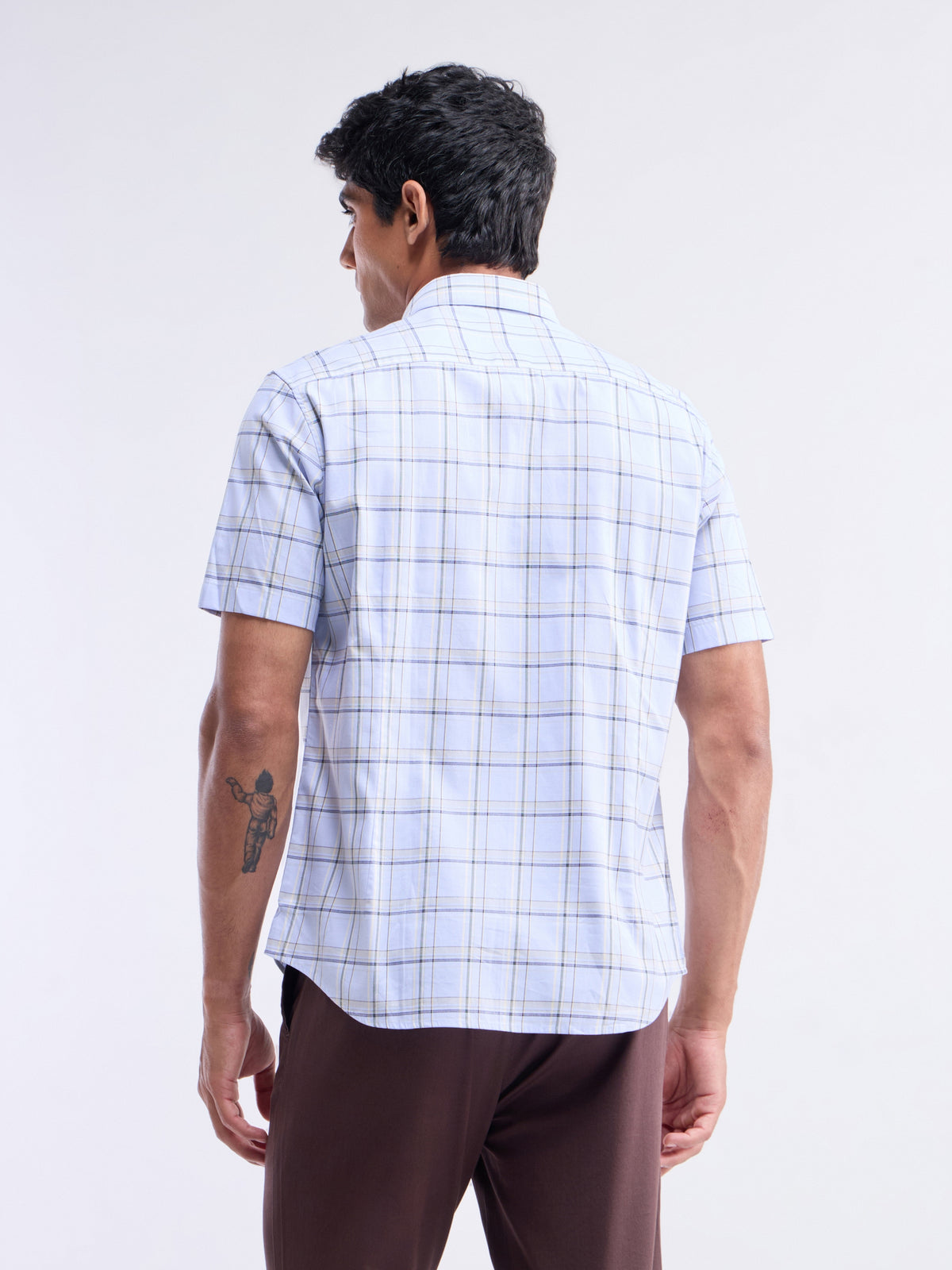 check Regular Fit Shirt - Sky t4option_1