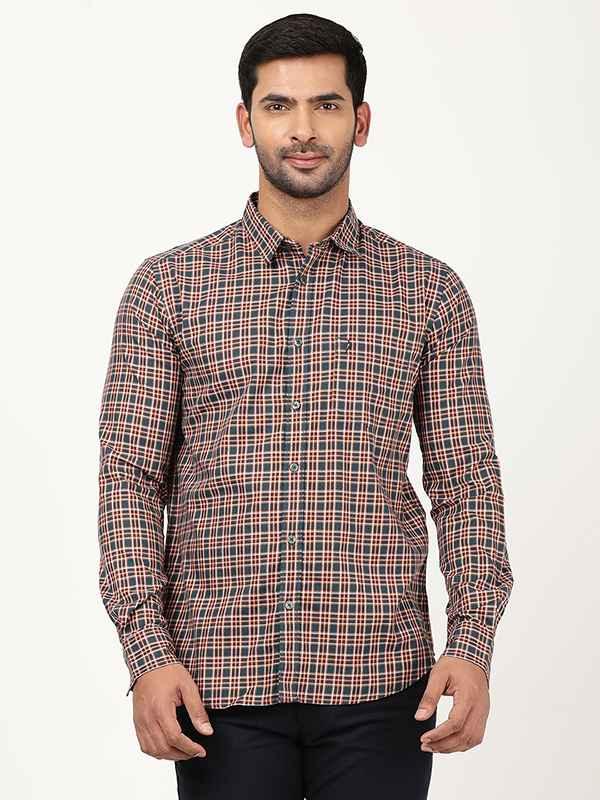 Men's Check Full Sleeves Cotton Stretch Shirt