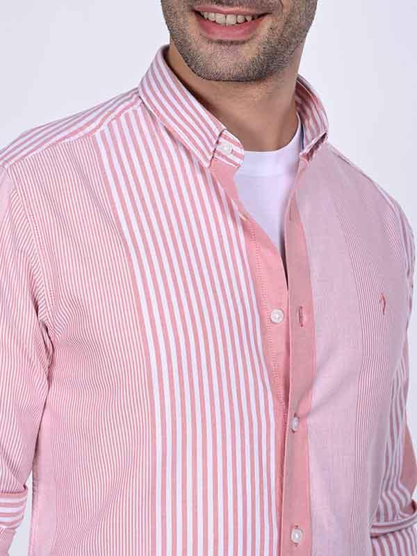 Men's Striped Full Sleeves Cotton Shirt