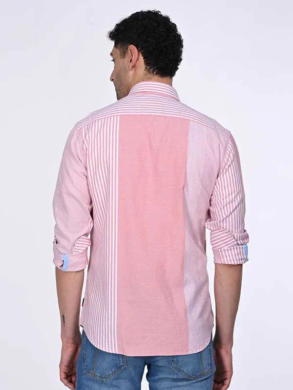 Men's Striped Full Sleeves Cotton Shirt