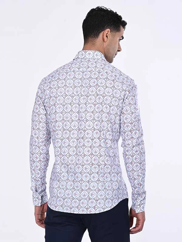 Men's Printed Full Sleeves Cotton Blend Shirt