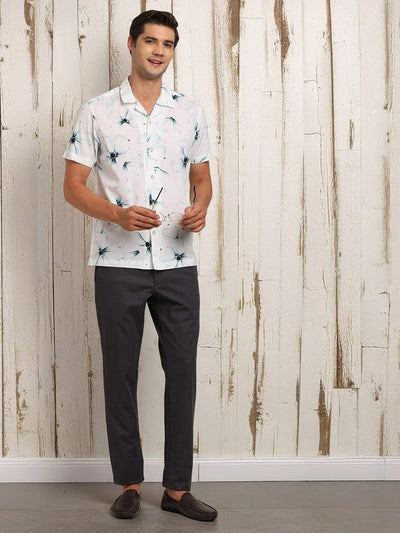 Men Printed Half Sleeve Cotton Shirt