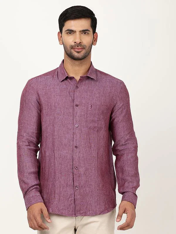 Men's Solid Full Sleeves Linen Shirt
