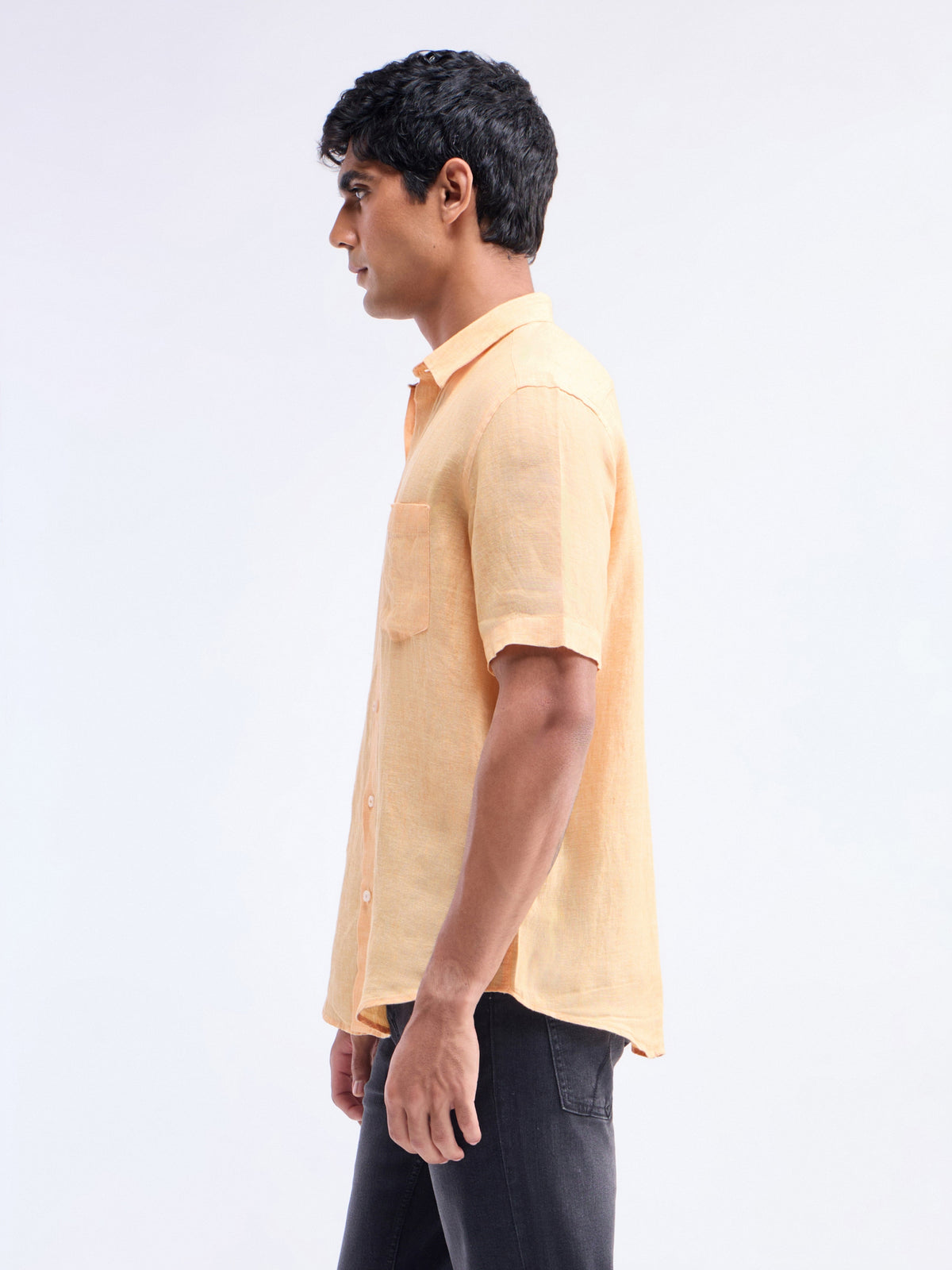 Solid Regular Fit Shirt - Mustard t4option_18