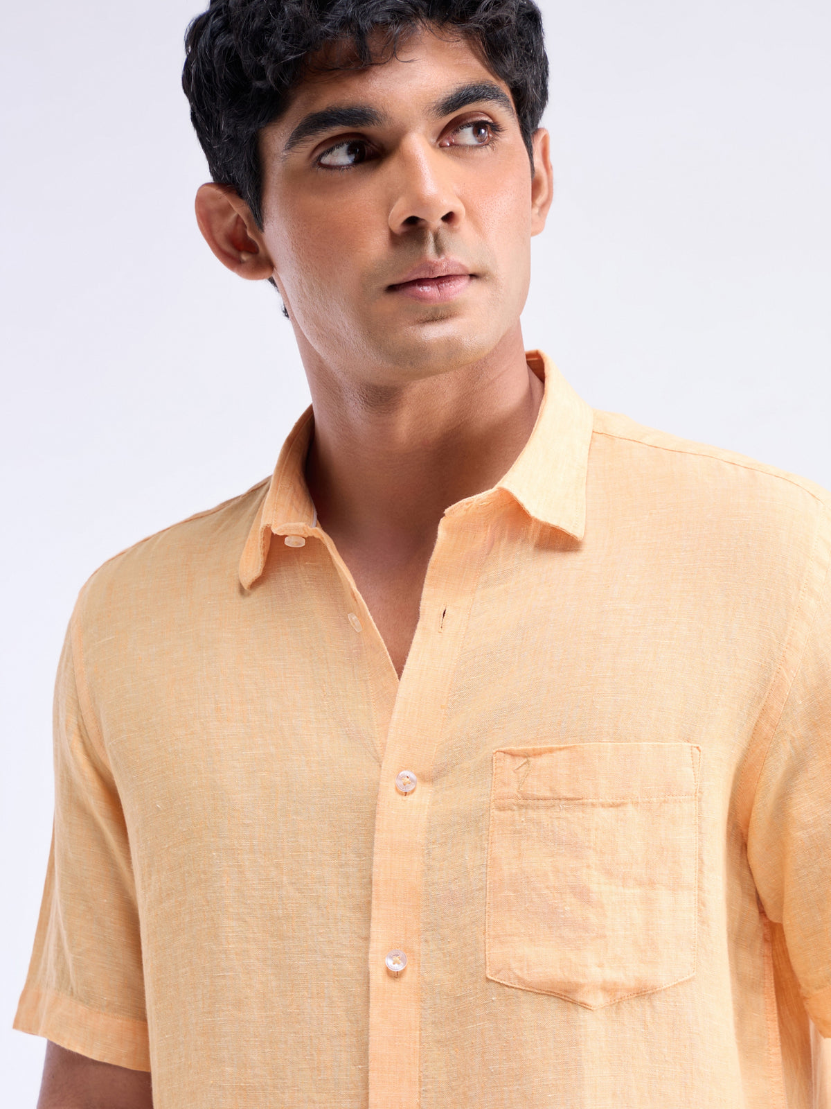 Solid Regular Fit Shirt - Mustard t4option_18