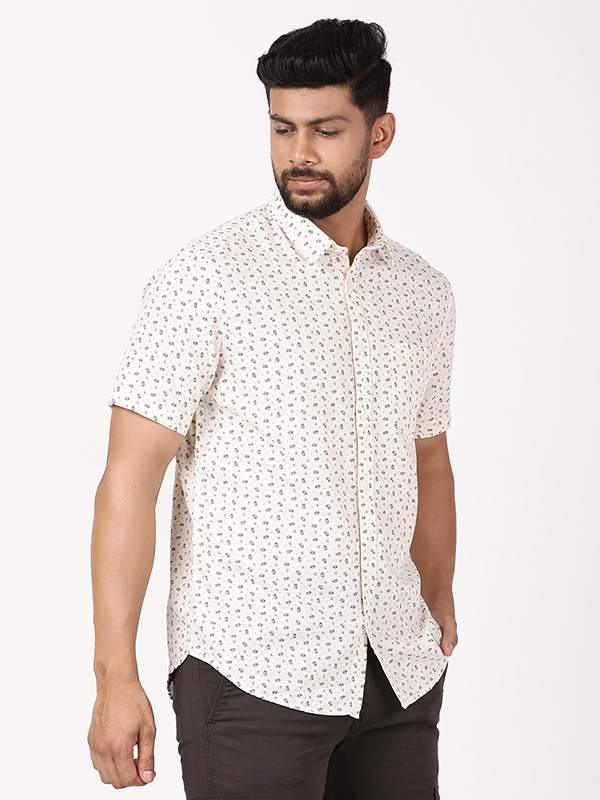Men's Printed Half Sleeves Cotton Blend Shirt Indian Terrain Fashions Limited