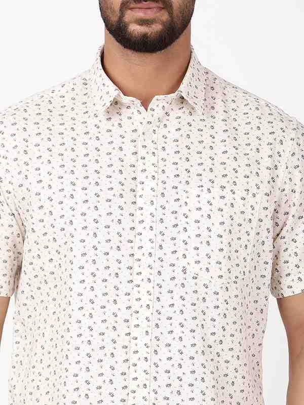 Men's Printed Half Sleeves Cotton Blend Shirt Indian Terrain Fashions Limited