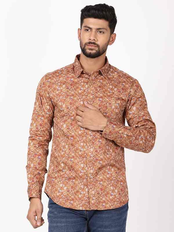 Men's Printed Full Sleeves Cotton Shirt Indian Terrain Fashions Limited