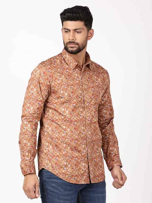 Men's Printed Full Sleeves Cotton Shirt Indian Terrain Fashions Limited