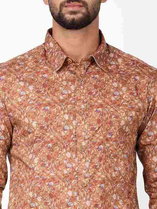 Men's Printed Full Sleeves Cotton Shirt Indian Terrain Fashions Limited