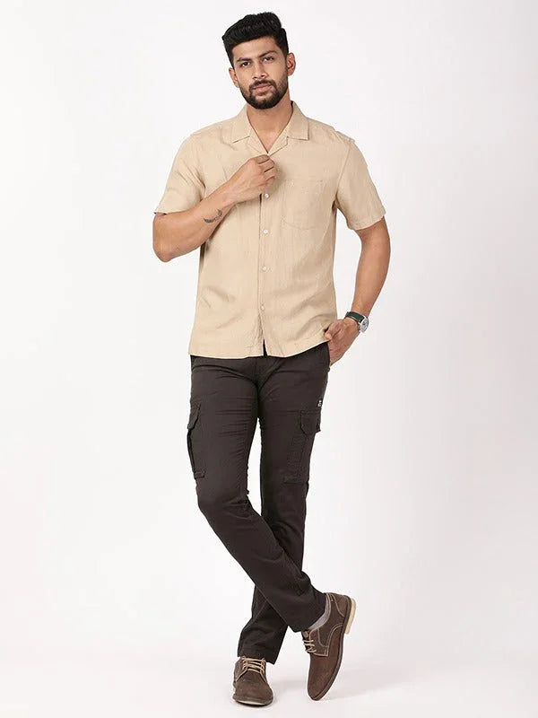 Men's Solid Half Sleeves Viscose Blend Shirt Indian Terrain Fashions Limited