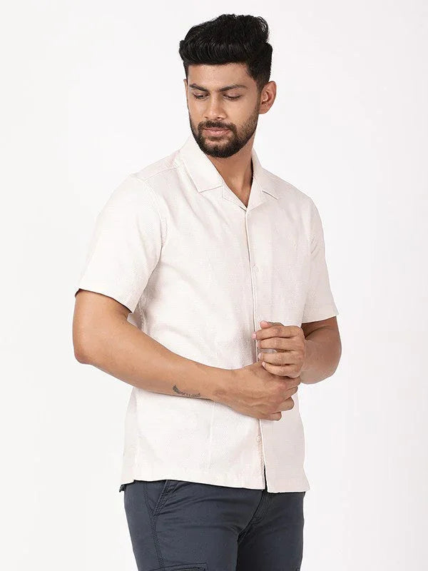 Men's Solid Half Sleeves Cotton Shirt