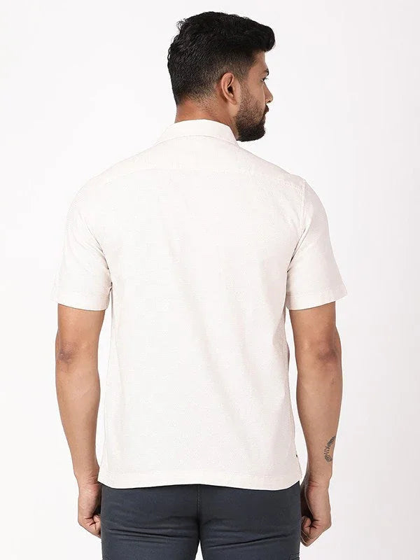 Men's Solid Half Sleeves Cotton Shirt