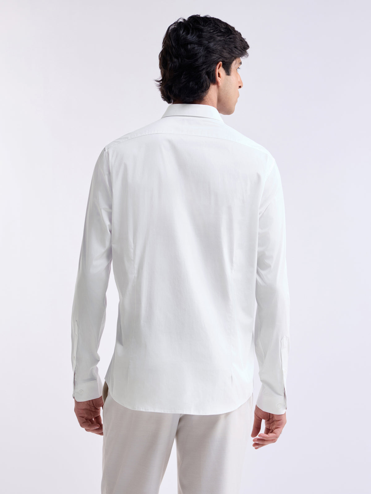 Solid Regular Fit Shirt - White t4option_2