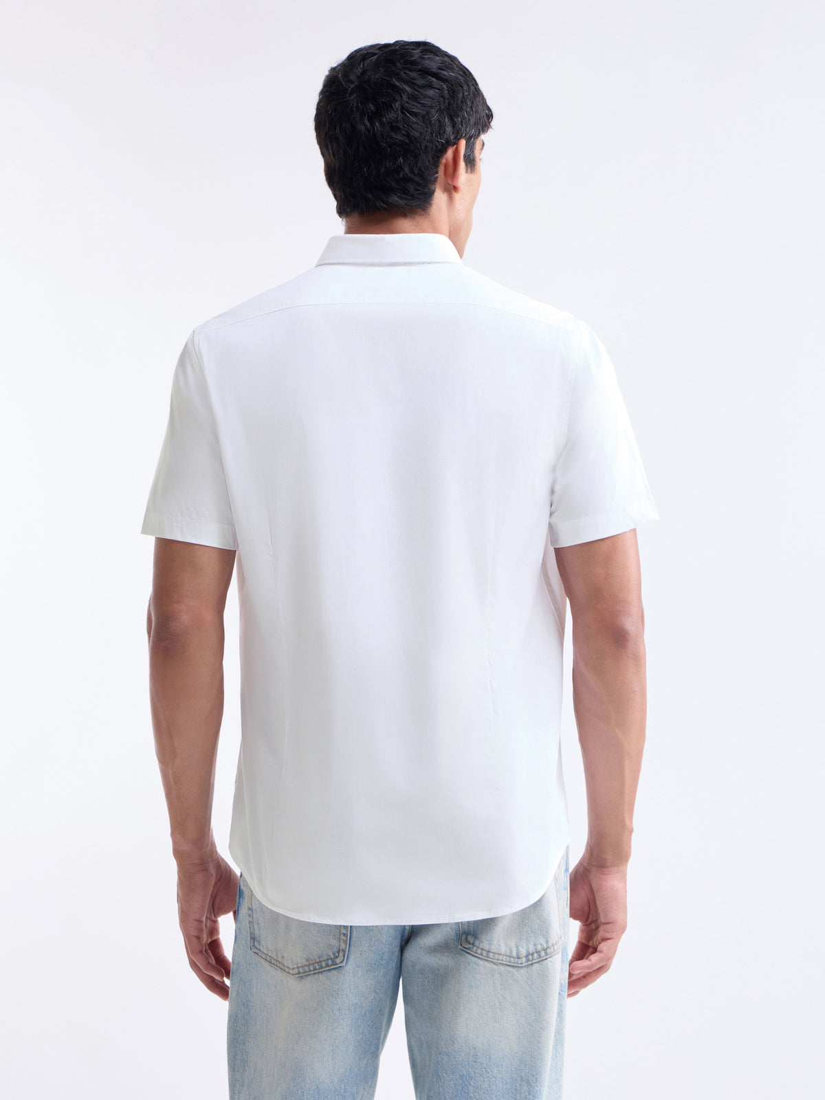 Solid Regular Fit Shirt - White t4option_1