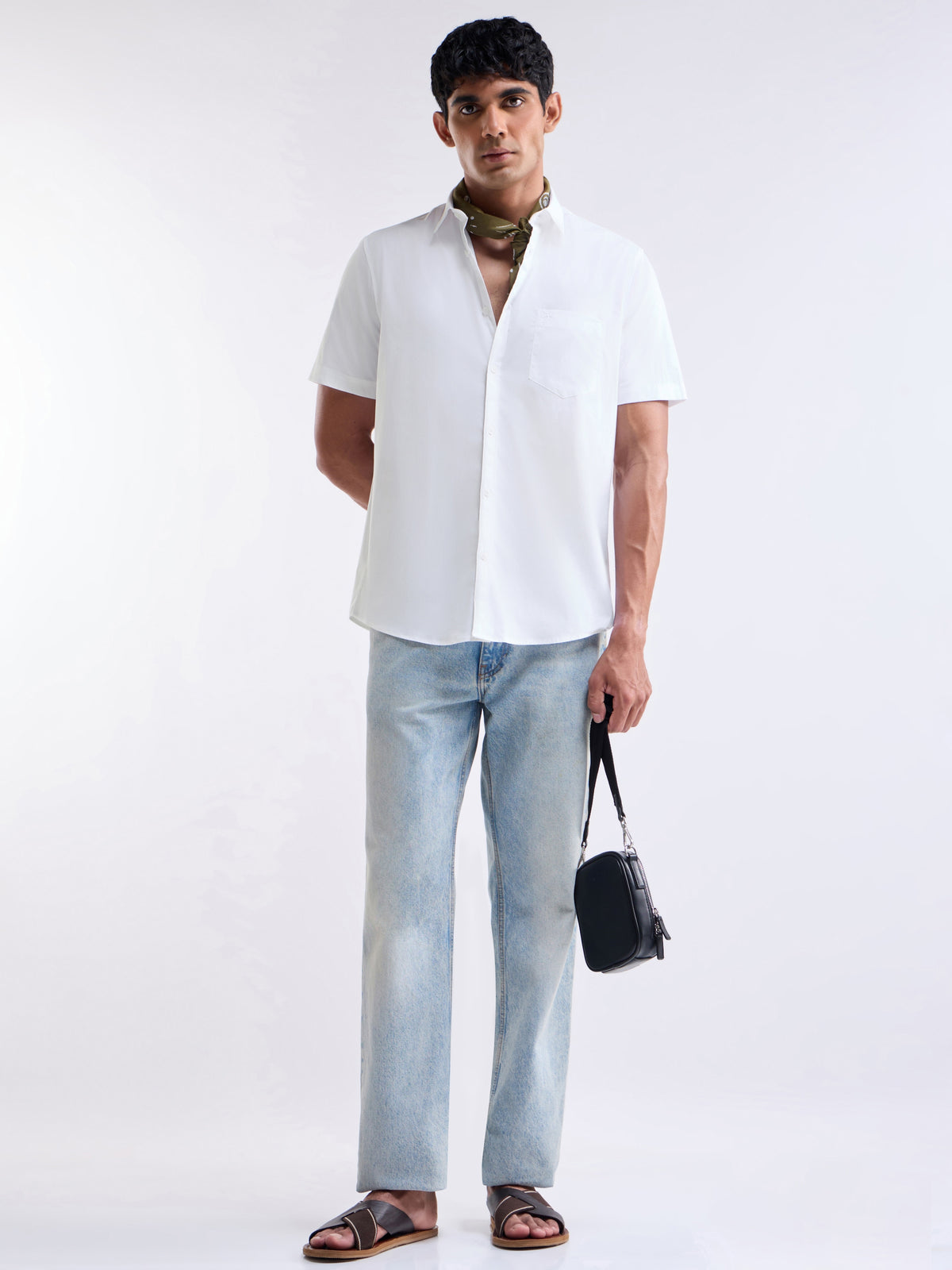 Solid Regular Fit Shirt - White t4option_1