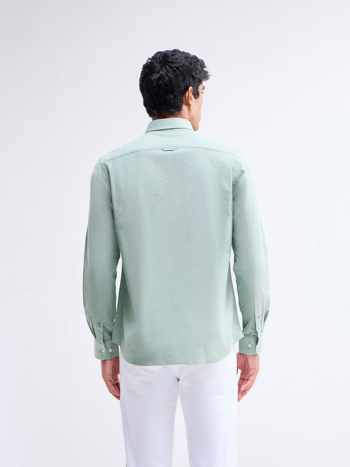 Solid Full Sleeve Cotton Stretch Shirt