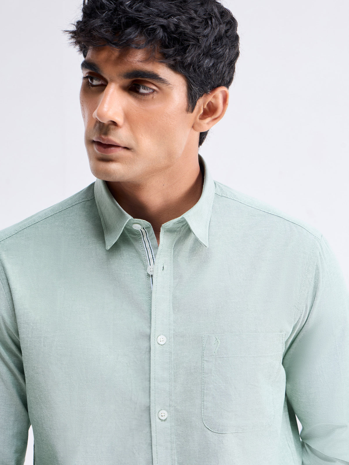 Solid Full Sleeve Cotton Stretch Shirt