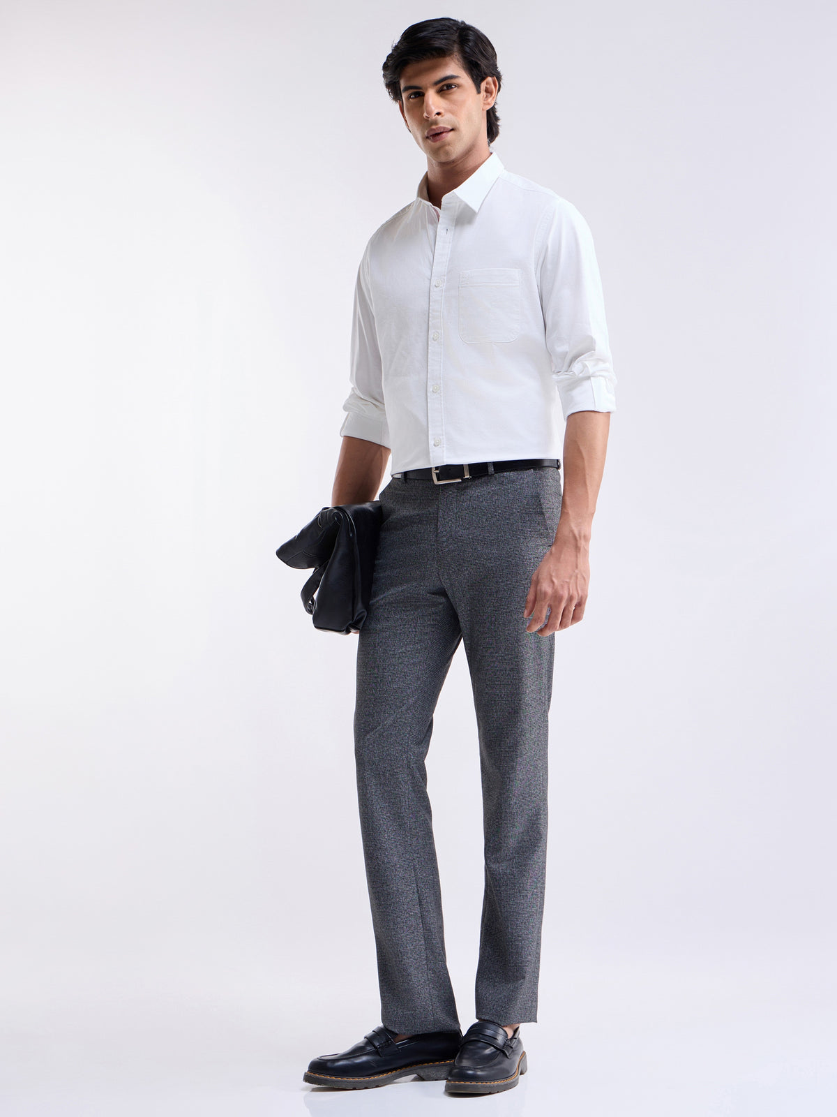 Solid Regular Fit Shirt - White t4option_0