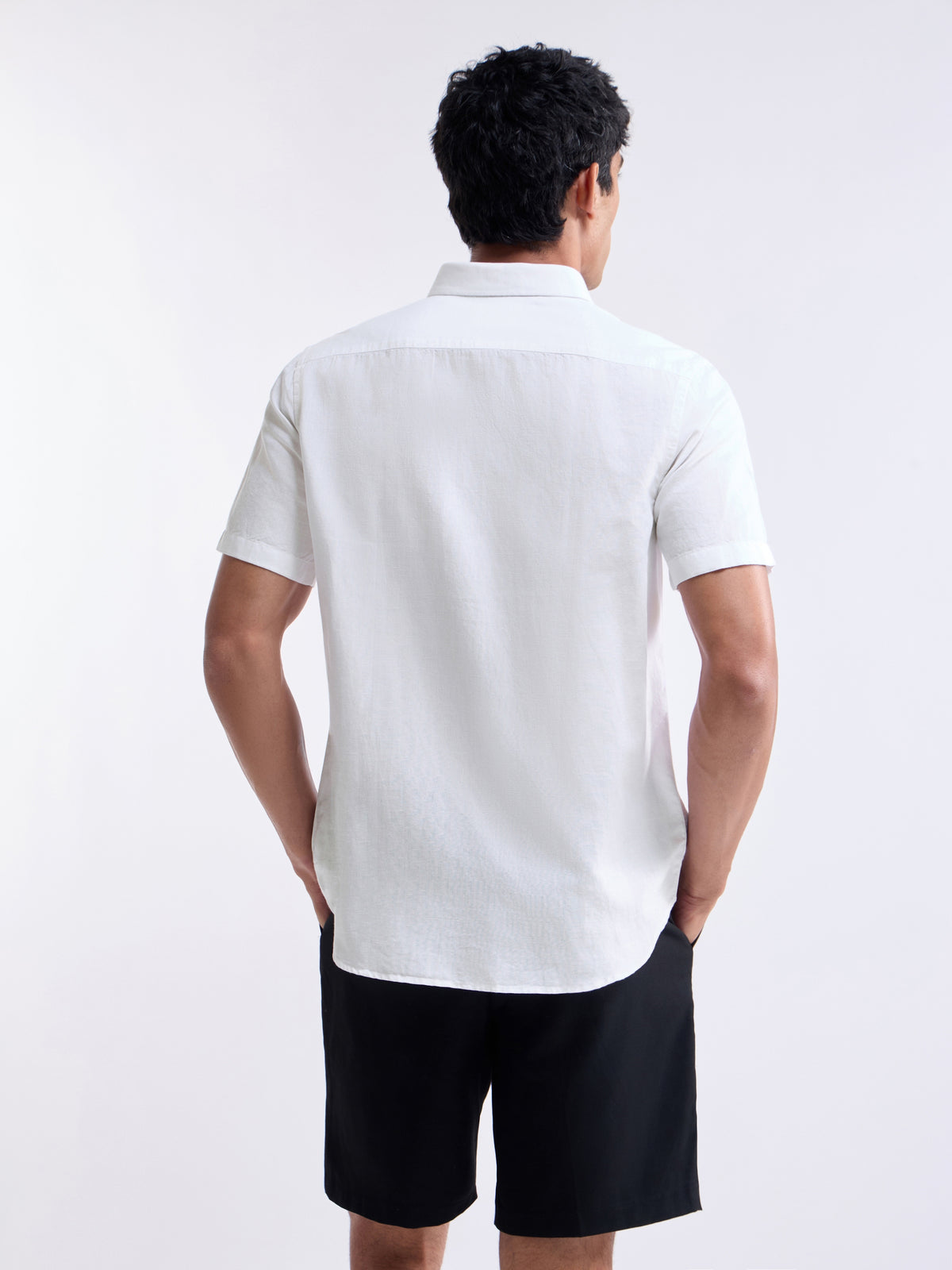 Solid Regular Fit Shirt - White t4option_2