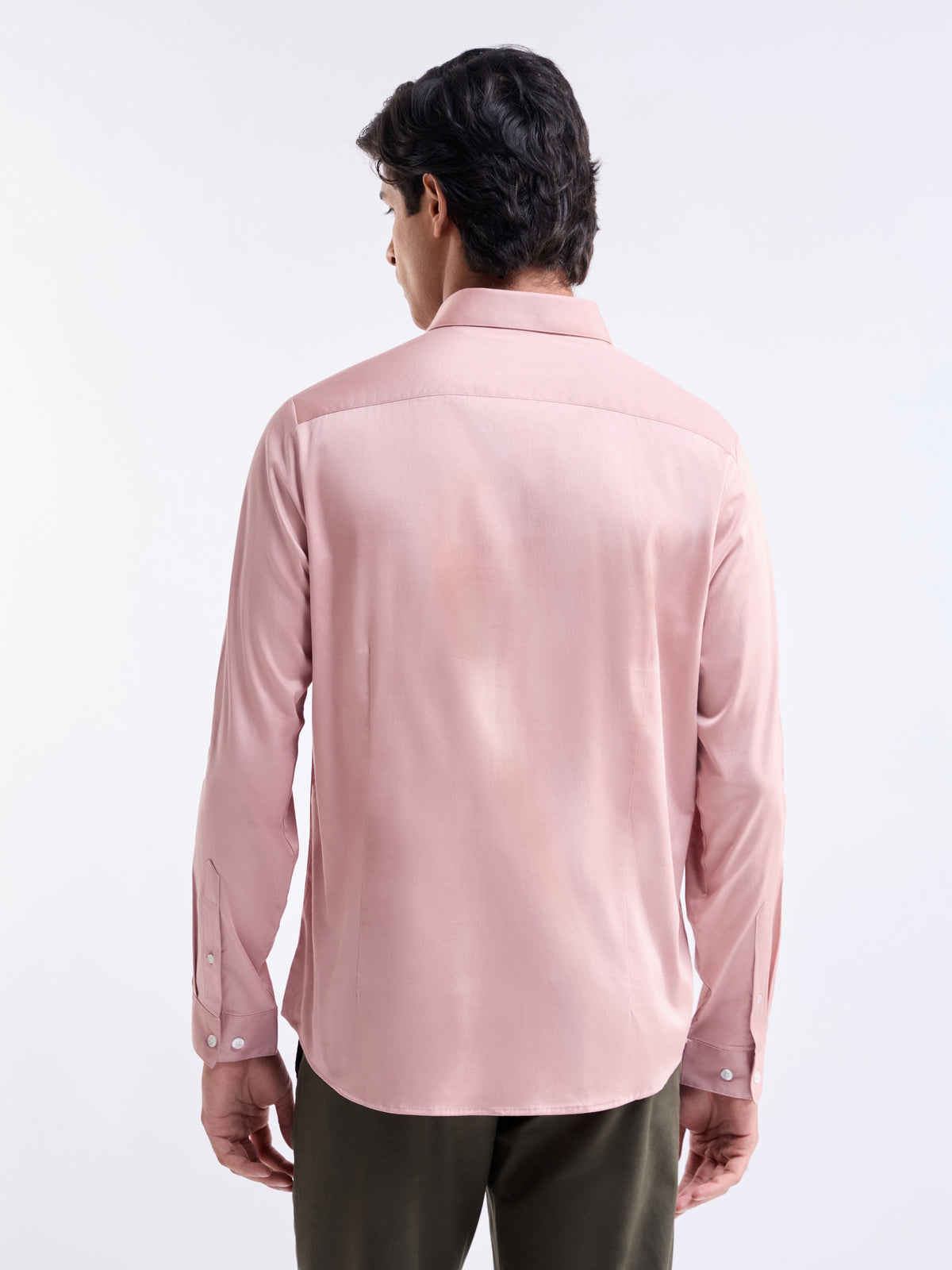 Solid Regular Fit Shirt - Mid Pink t4option_7