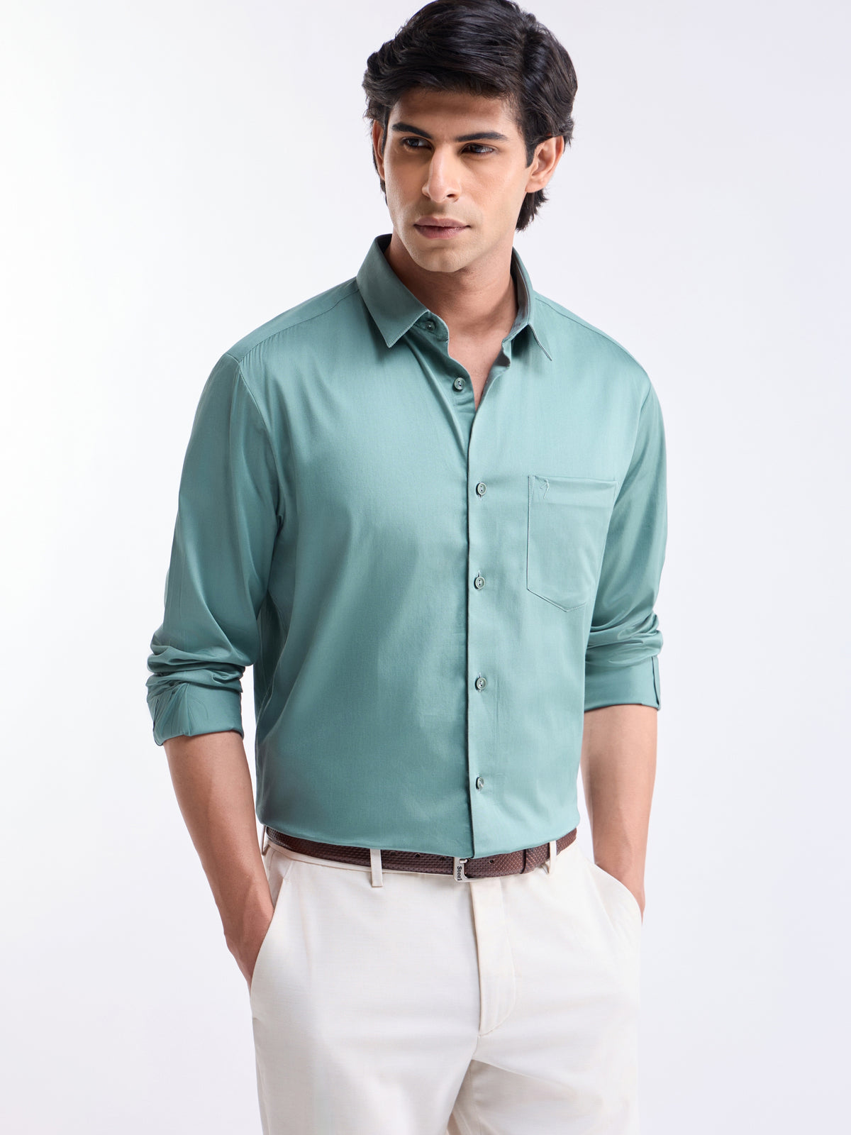 Solid Regular Fit Shirt - Sap t4option_10