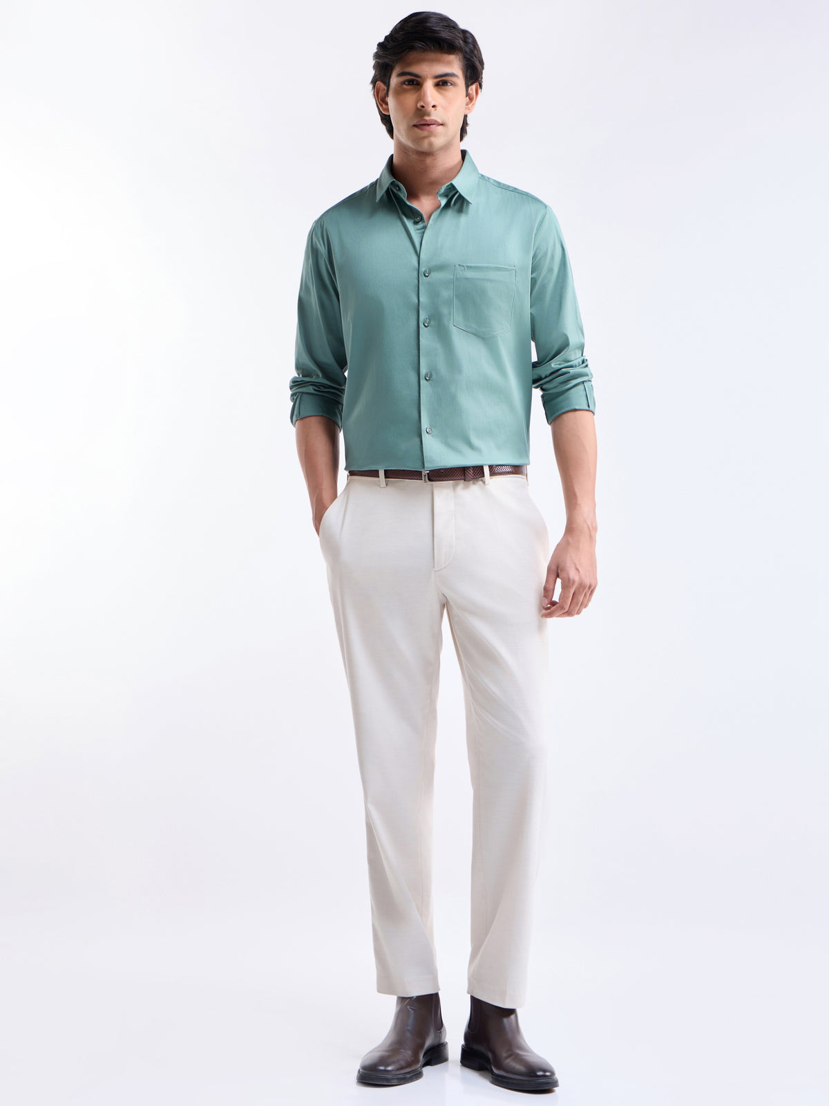Solid Regular Fit Shirt - Sap t4option_10