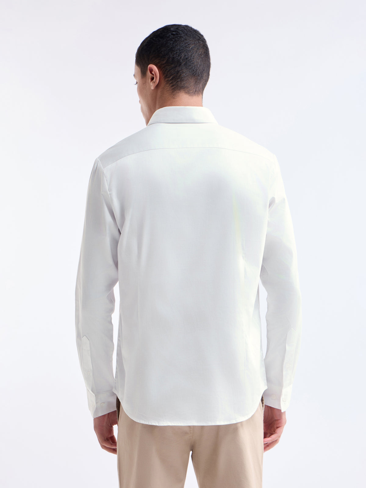 Solid Regular Fit Shirt - White t4option_4