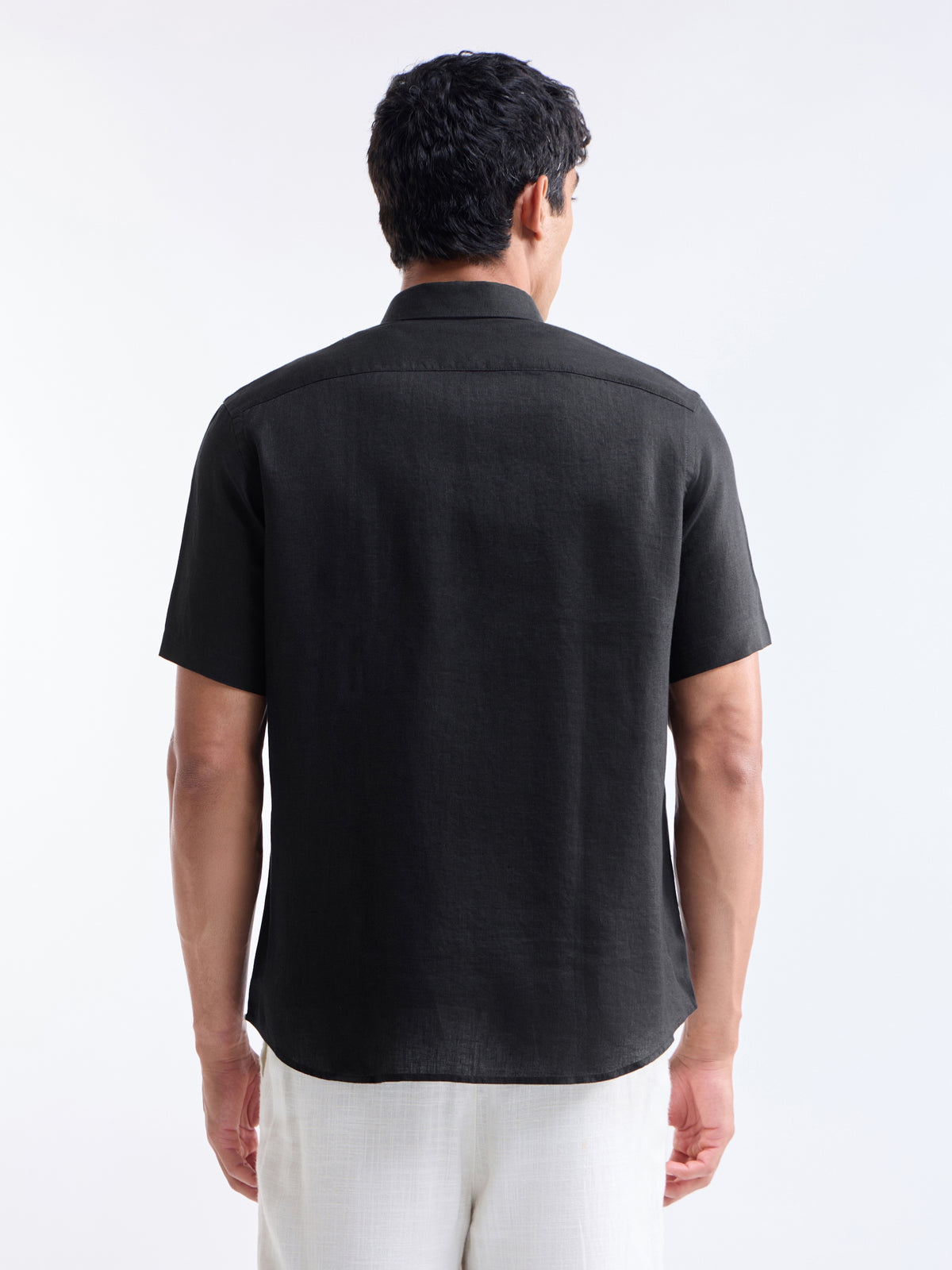 Solid Regular Fit Shirt - Black t4option_1