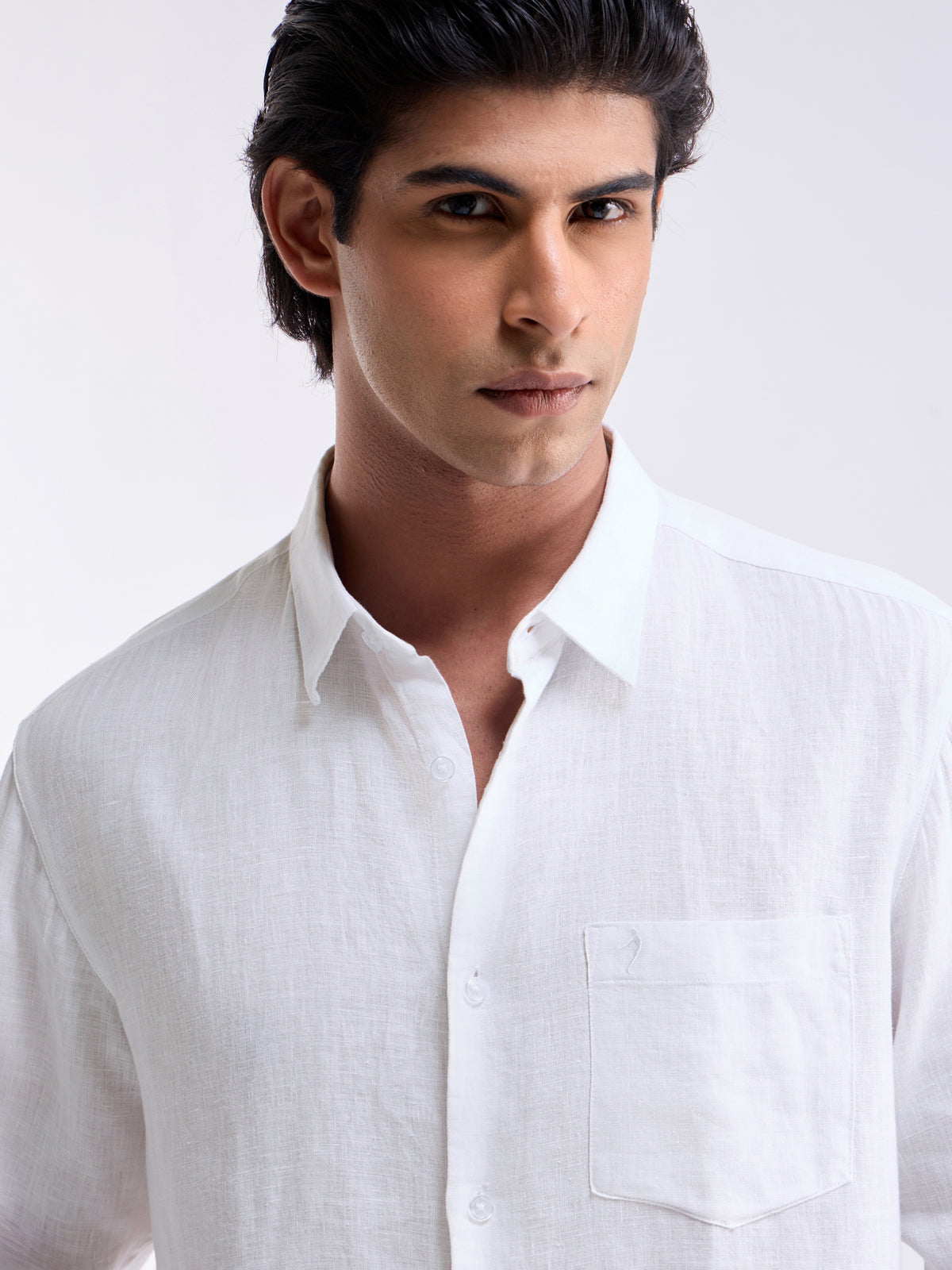 Solid Regular Fit Shirt - White t4option_7