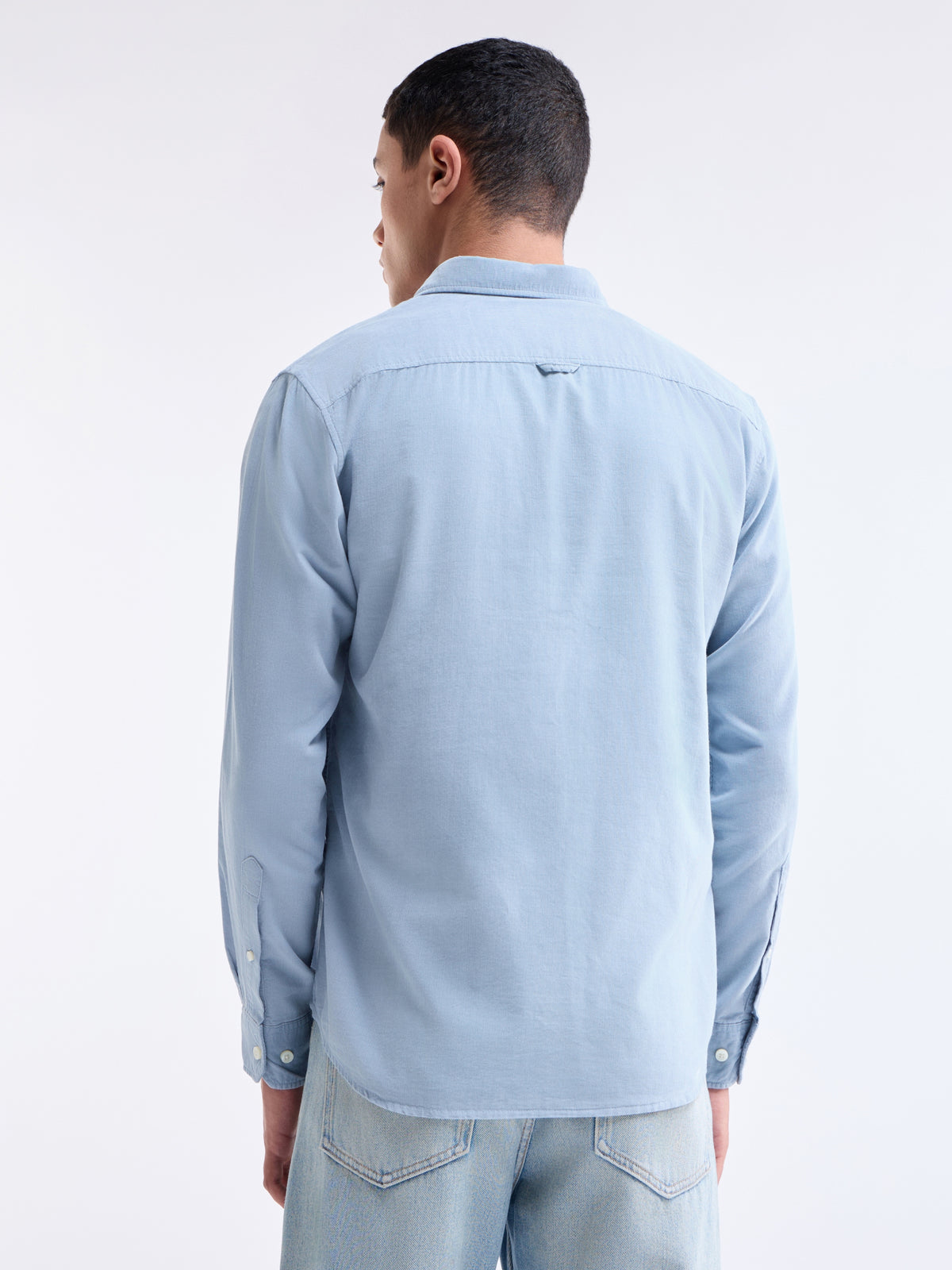Solid Regular Fit Shirt - Dusty Blue t4option_1